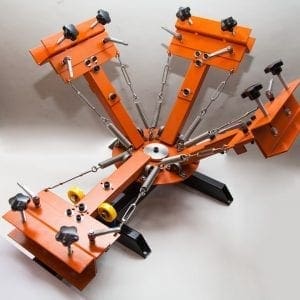 4カラーフレームホルダー シルクスクリーン 機材