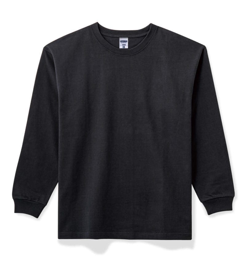 MS1608 スーパー ヘビーウェイト ロングスリーブ Tシャツ 10.2オンス 長袖 無地 LIFEMAX ライフマックス ブラック