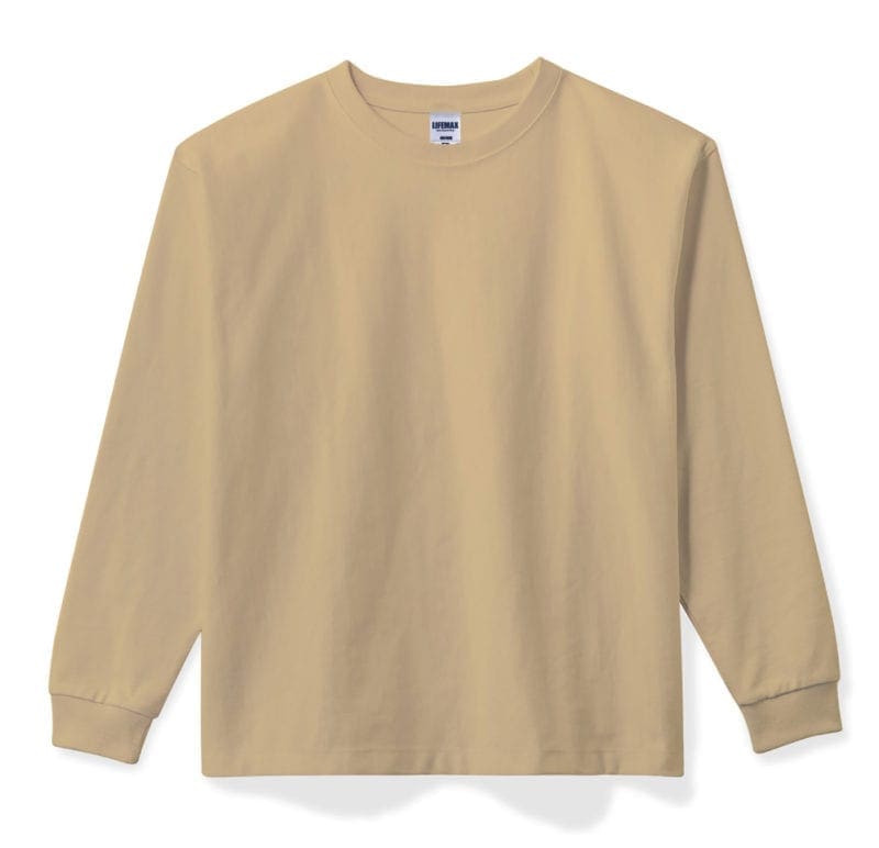 MS1608 スーパー ヘビーウェイト ロングスリーブ Tシャツ 10.2オンス 長袖 無地 LIFEMAX ライフマックス サンドカーキ